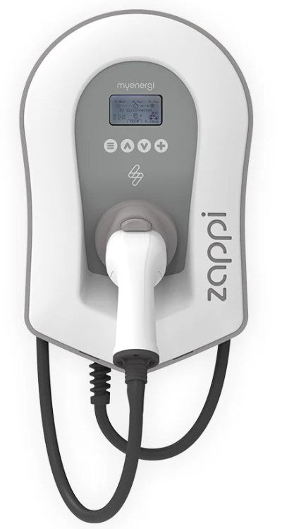 Myenergi Zappi laadpaal V2.1 (3,7-22kW) met 6,5 meter kabel Zwart of Wit