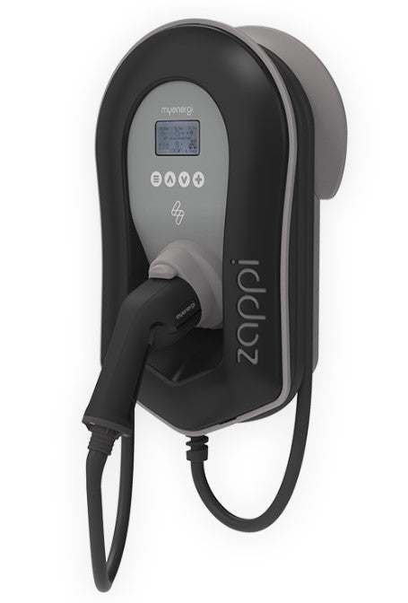 Myenergi Zappi laadpaal V2.1 (3,7-22kW) met 6,5 meter kabel Zwart of Wit