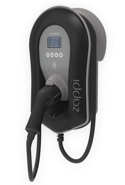 Myenergi Zappi laadpaal V2.1 (3,7-22kW) met 6,5 meter kabel Zwart of Wit