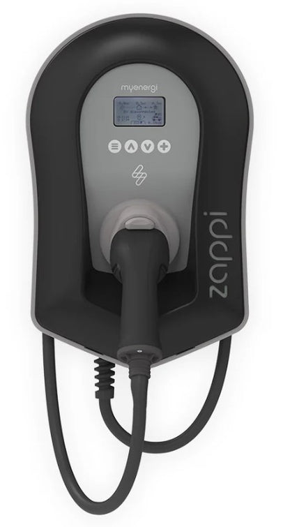 Myenergi Zappi laadpaal V2.1 (3,7-22kW) met 6,5 meter kabel Zwart of Wit